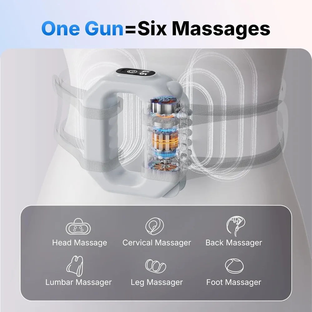 Portable Cordless Vibration Plate for Lymphatic Drainage Weight Loss Full Body Massager 6 Level Deep Tissue Percussive Fascia