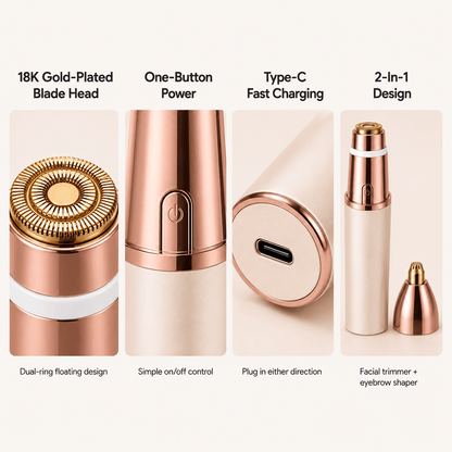 Veluneo 2-in-1 Facial Trimmer